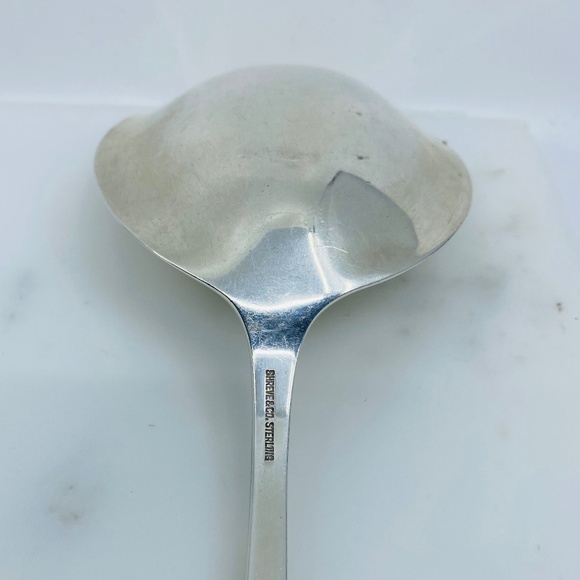 Vintage Shreve & Co. sterling silver serving spoons, 4. - Picture 3 of 4